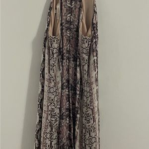 Lavender Brown Spaghetti Strap Dress